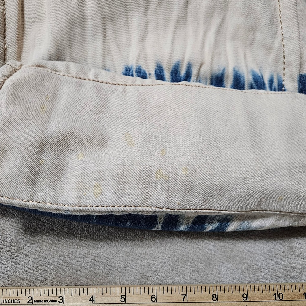 Lucky Brand Canvas‎ Leather Tie Dye Tote Bag Blue Cream Shoulder Bag - Picture 7 of 9